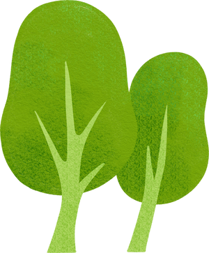 清新自然城乡插画-树